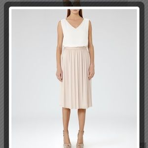 NWT Reiss Adalie Two Toned Pleated Skirt